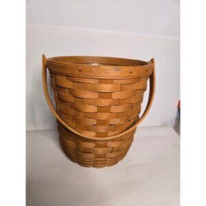 Longaberger Handwoven 10in Basket With Liner Made In Ohio USA 1995